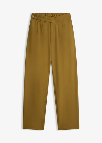 Pantaloni din jerse cu pense, model barrel