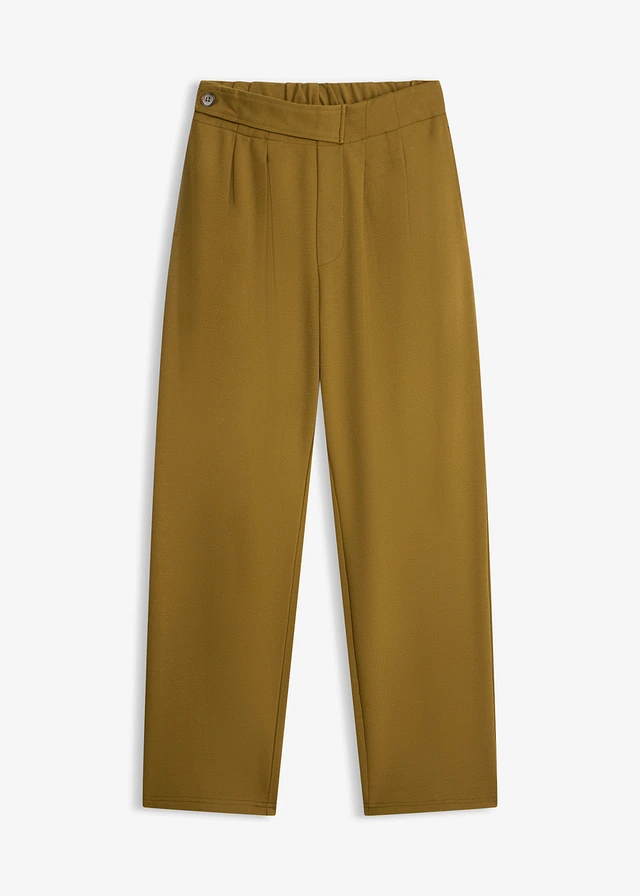 Pantalon barrel à pinces, Couleur: vert nature