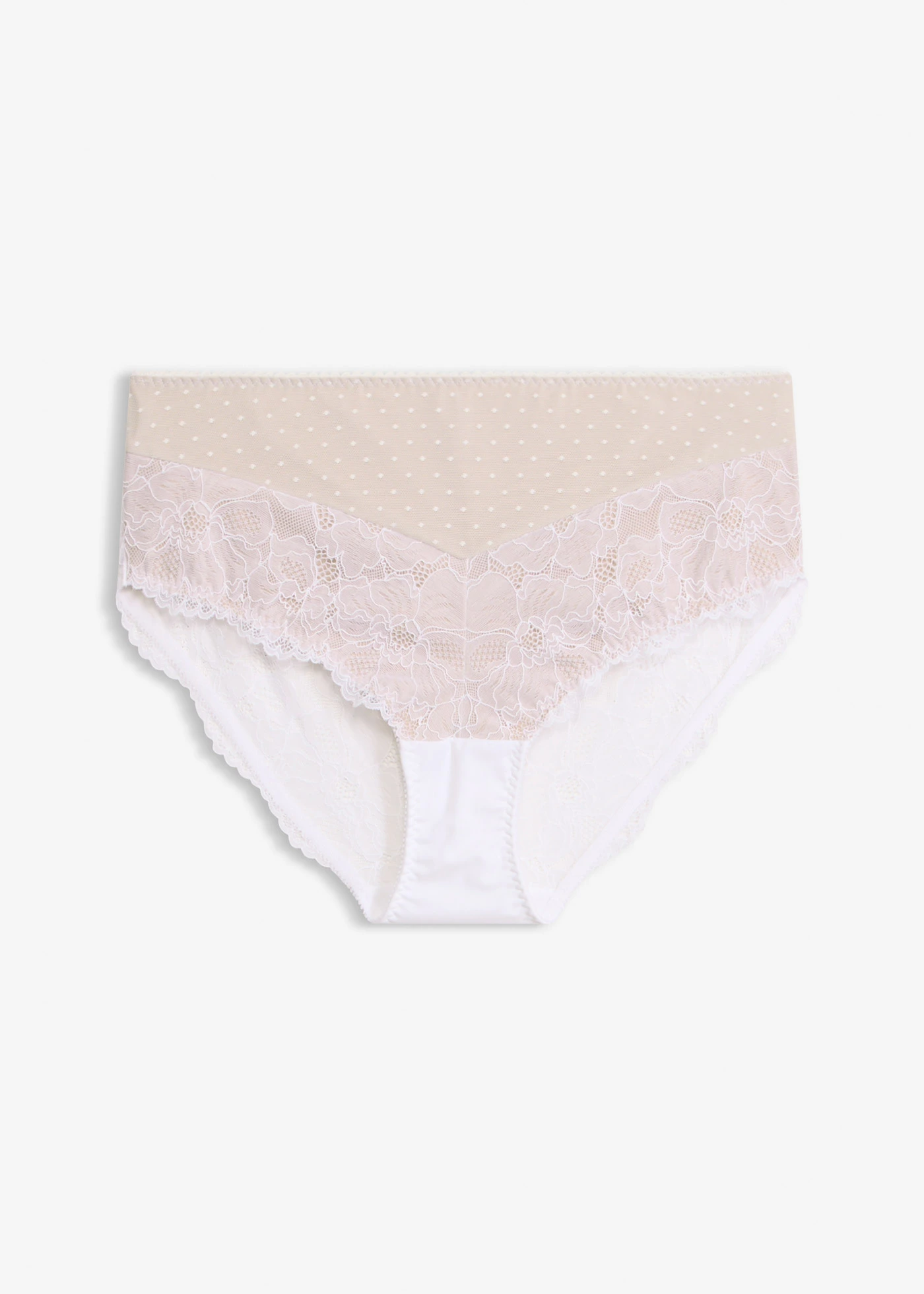 Maxikalhotky s luxusní krajkou • bílo-světle hnědá • bonprix obchod