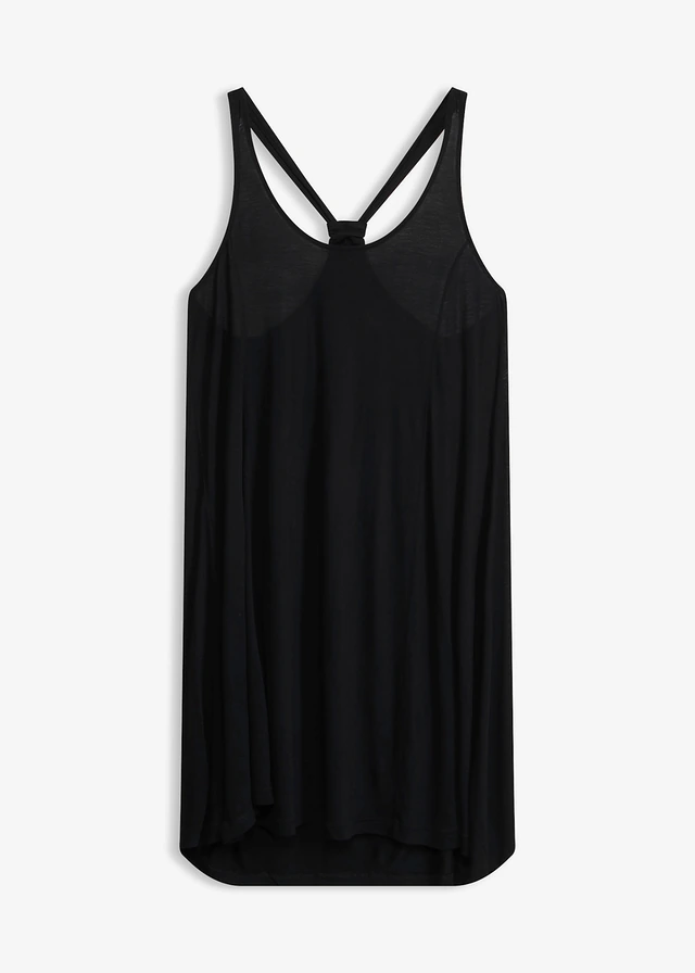Plážové šaty z padavej viskózy • čierna • obchod bonprix