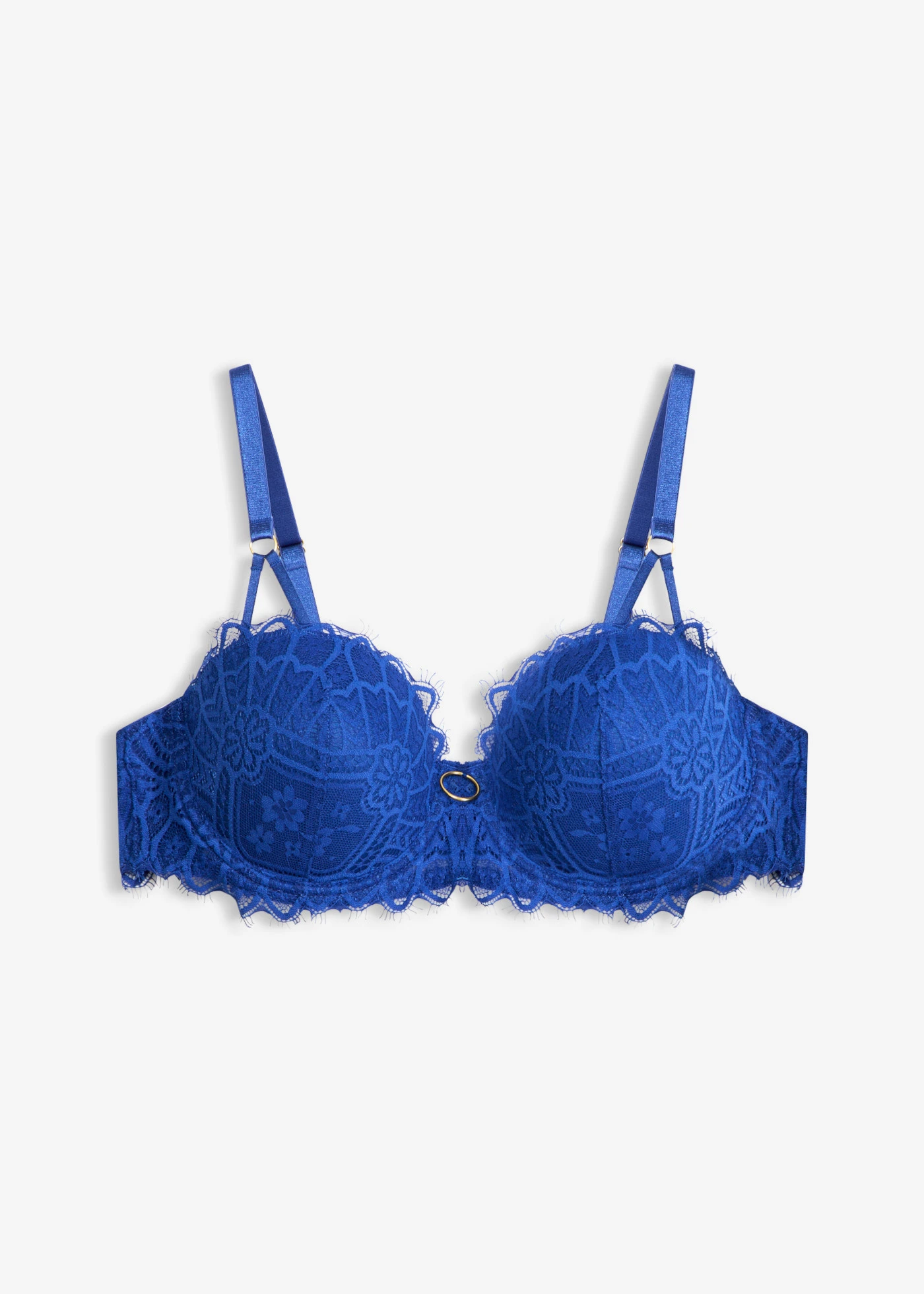 Soutien-gorge balconnet à détails dorés • bleu cobalt • Boutique bonprix