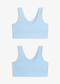 Lot de 2 brassières sans coutures Feel Comfort • 2x bleu clair • Boutique bonprix