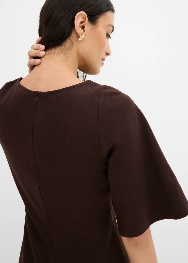 Robe fendue en jersey 100% coton • marron foncé • product-page.page-title-suffix