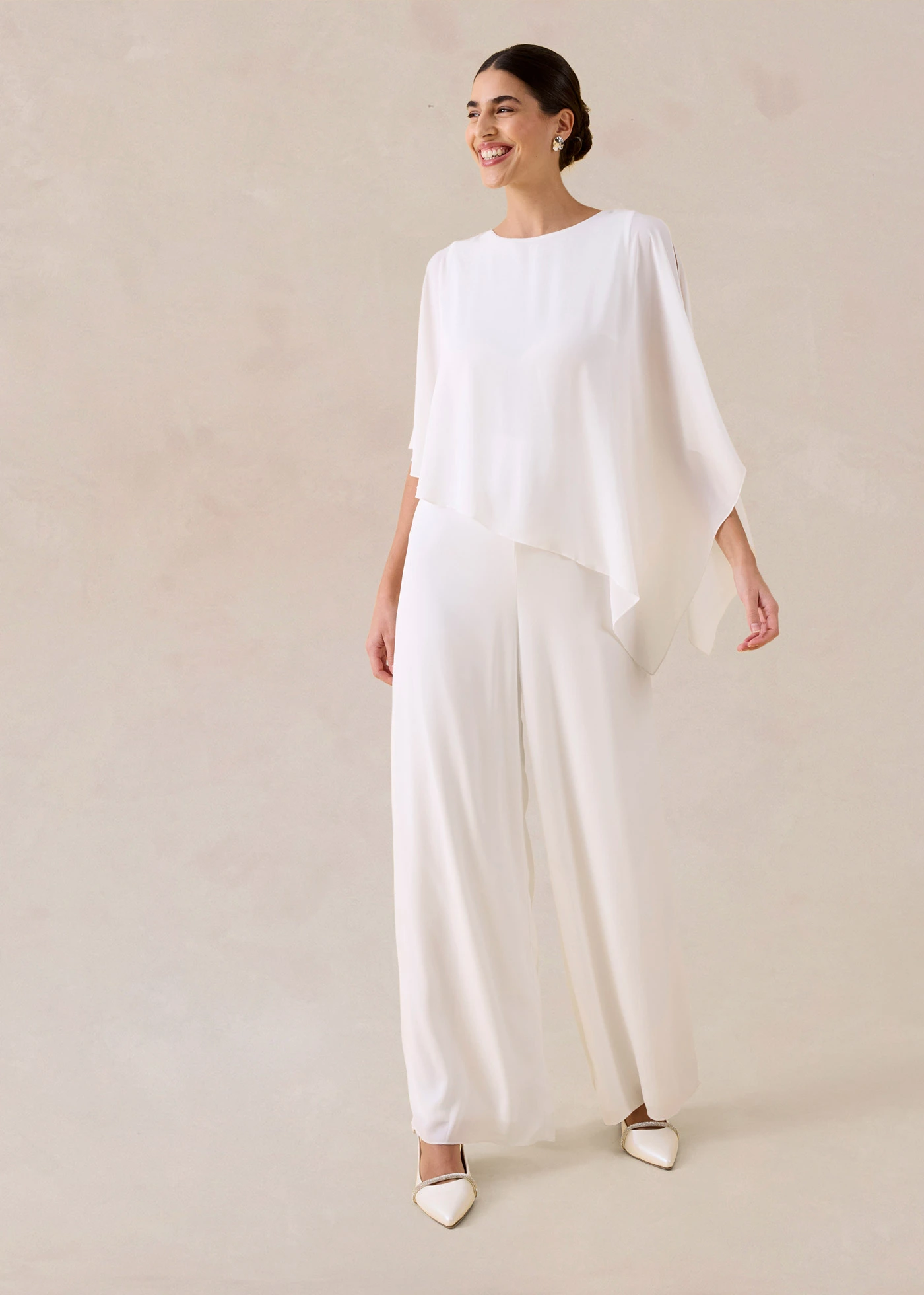 Overall din șifon fin • ecru • magazin bonprix