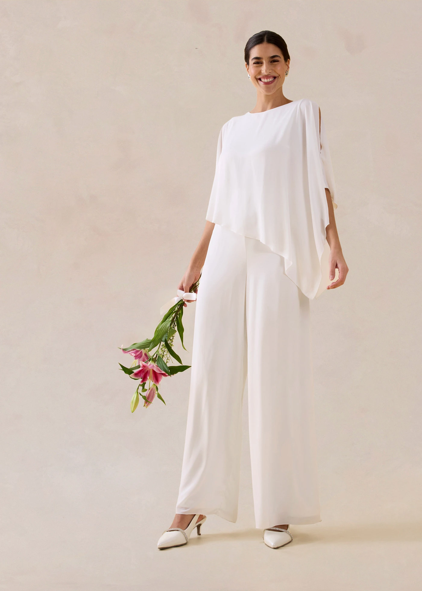 Combinaison en mousseline • ecru • Boutique bonprix