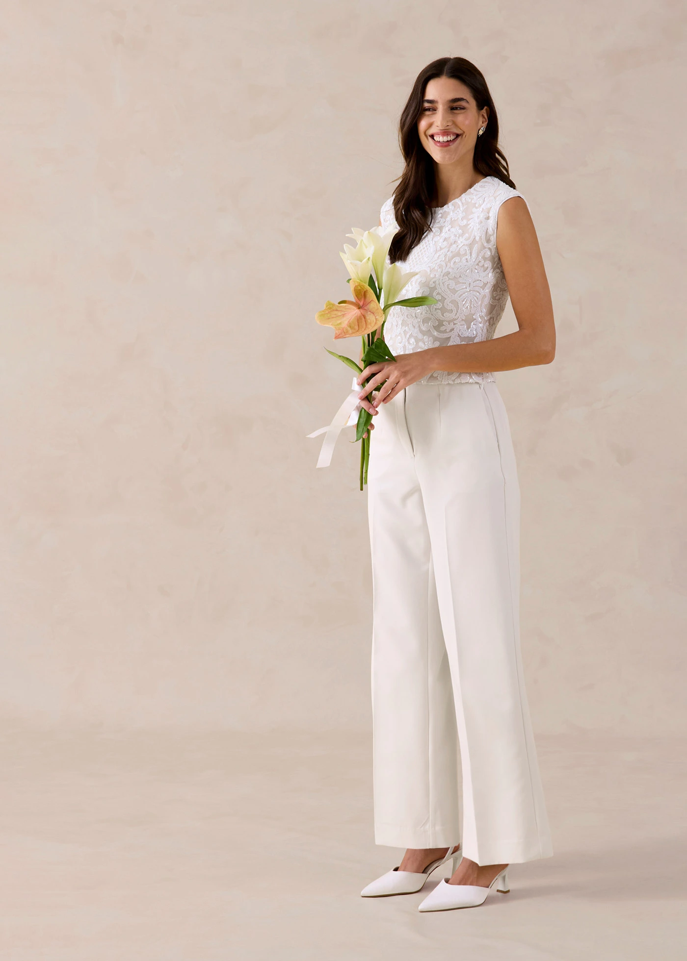 Top met pailletten • wolwit • bonprix online shop