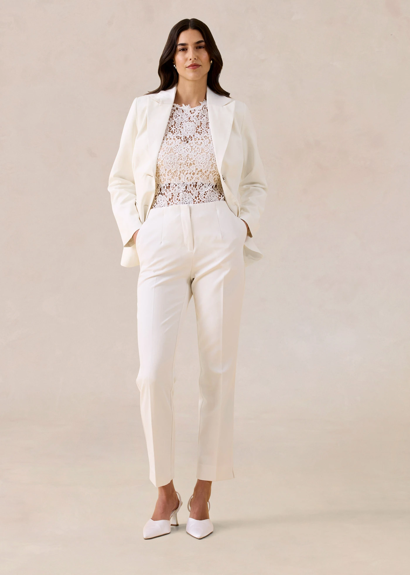 Blazer met sierknopen • wolwit • bonprix online shop