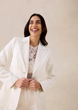 Blazer met sierknopen • wolwit • bonprix online shop