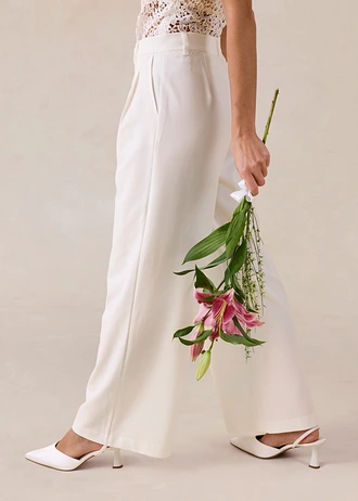 Nohavice Marlene • biela vlna • obchod bonprix