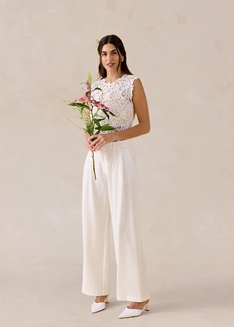 Nohavice Marlene • biela vlna • obchod bonprix