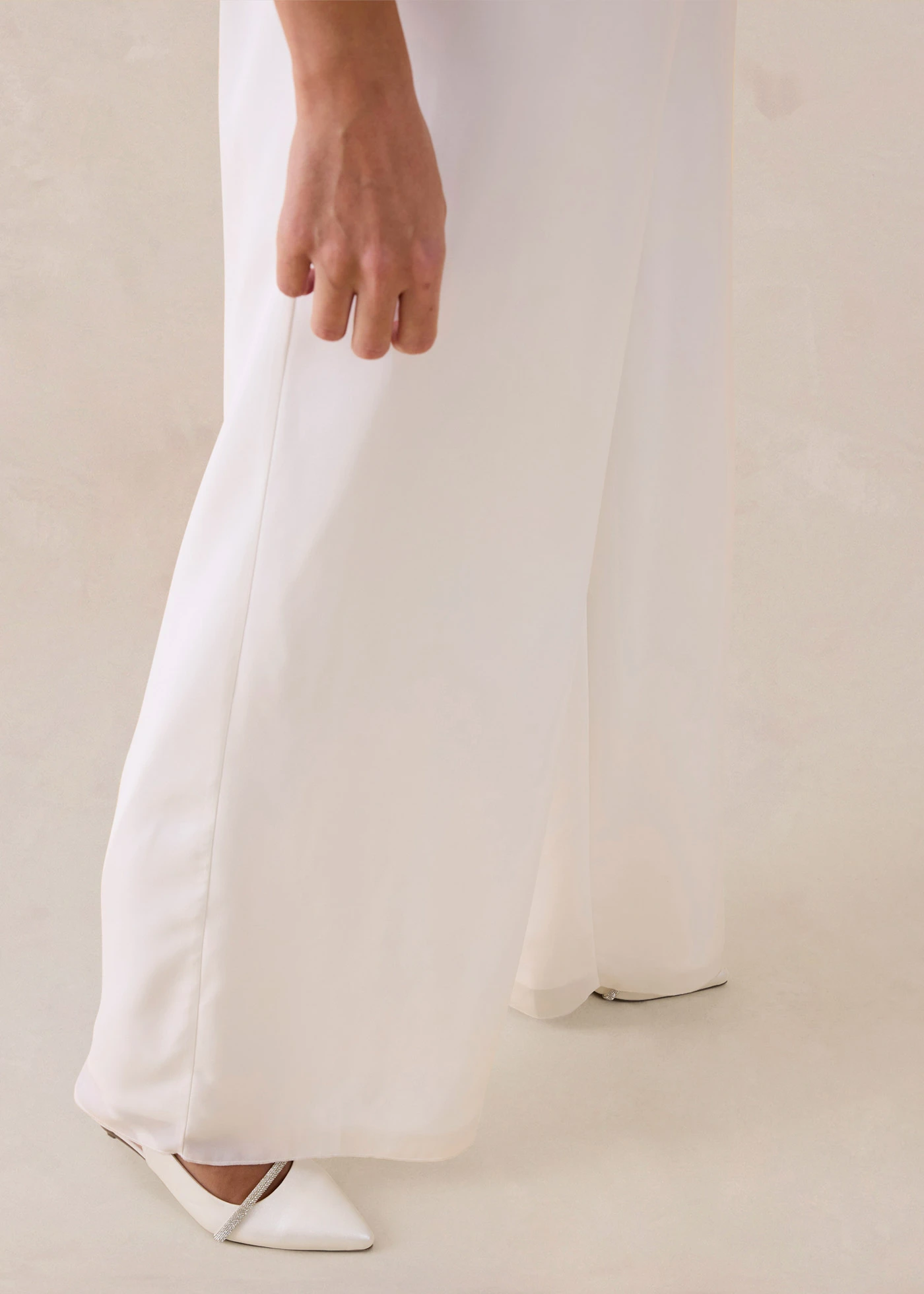 Combinaison en mousseline avec dentelle • ecru • Boutique bonprix