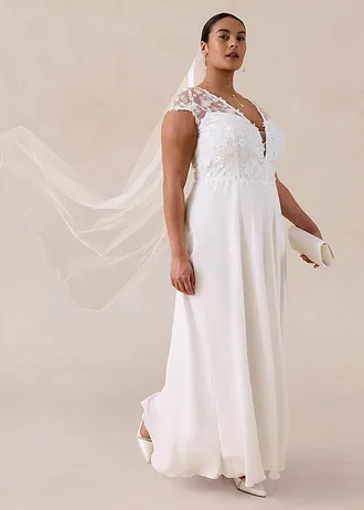Robe de mariée à dentelle, Couleur: ecru