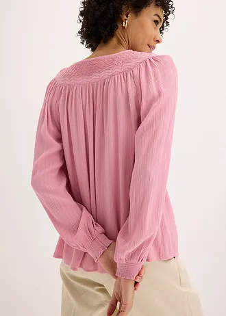 Tunique à broderie • orchidée fumé-doré métallisé • Boutique bonprix