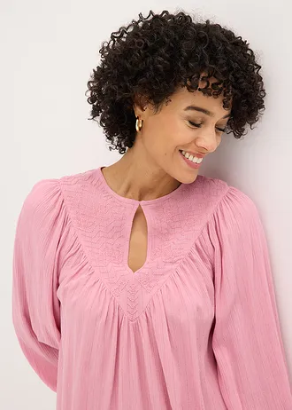 Tunique à broderie • orchidée fumé-doré métallisé • Boutique bonprix