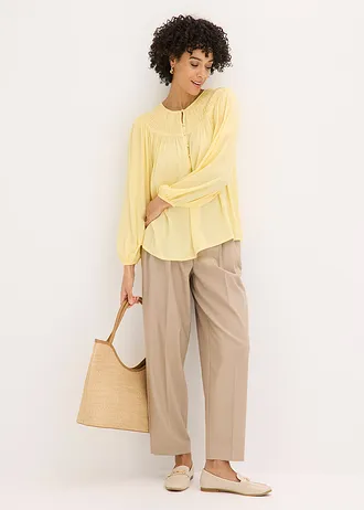 Tunique avec galons dentelle • jaune clair • Boutique bonprix