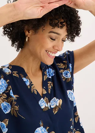 Tunică din viscoză • bleumarin/bleu floral • magazin bonprix