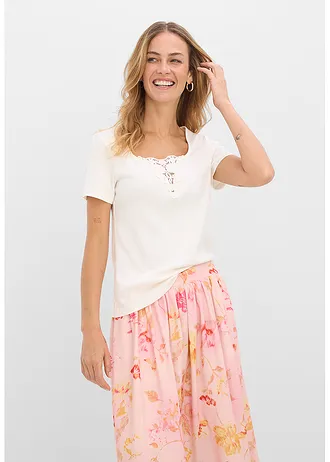 T-shirt 100% coton • écru • Boutique bonprix