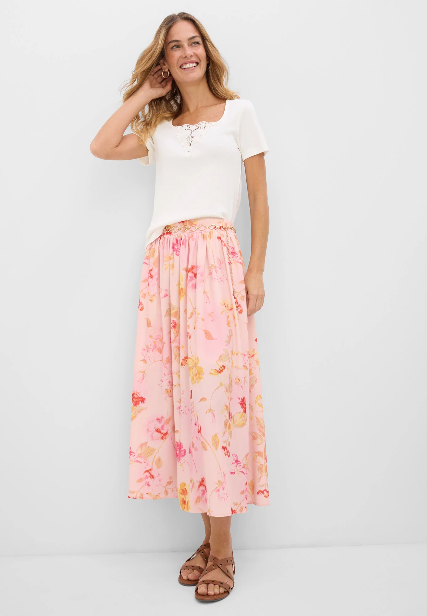 T-shirt 100% coton • écru • Boutique bonprix