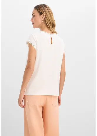 T-shirt z czystej bawełny organicznej • biel wełny • sklep bonprix