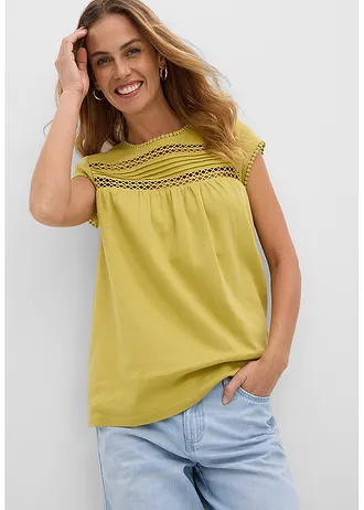 T-shirt z czystej bawełny organicznej • zielony kaktus • sklep bonprix