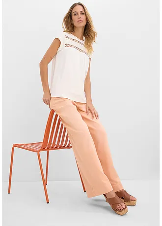 T-shirt z czystej bawełny organicznej • biel wełny • sklep bonprix