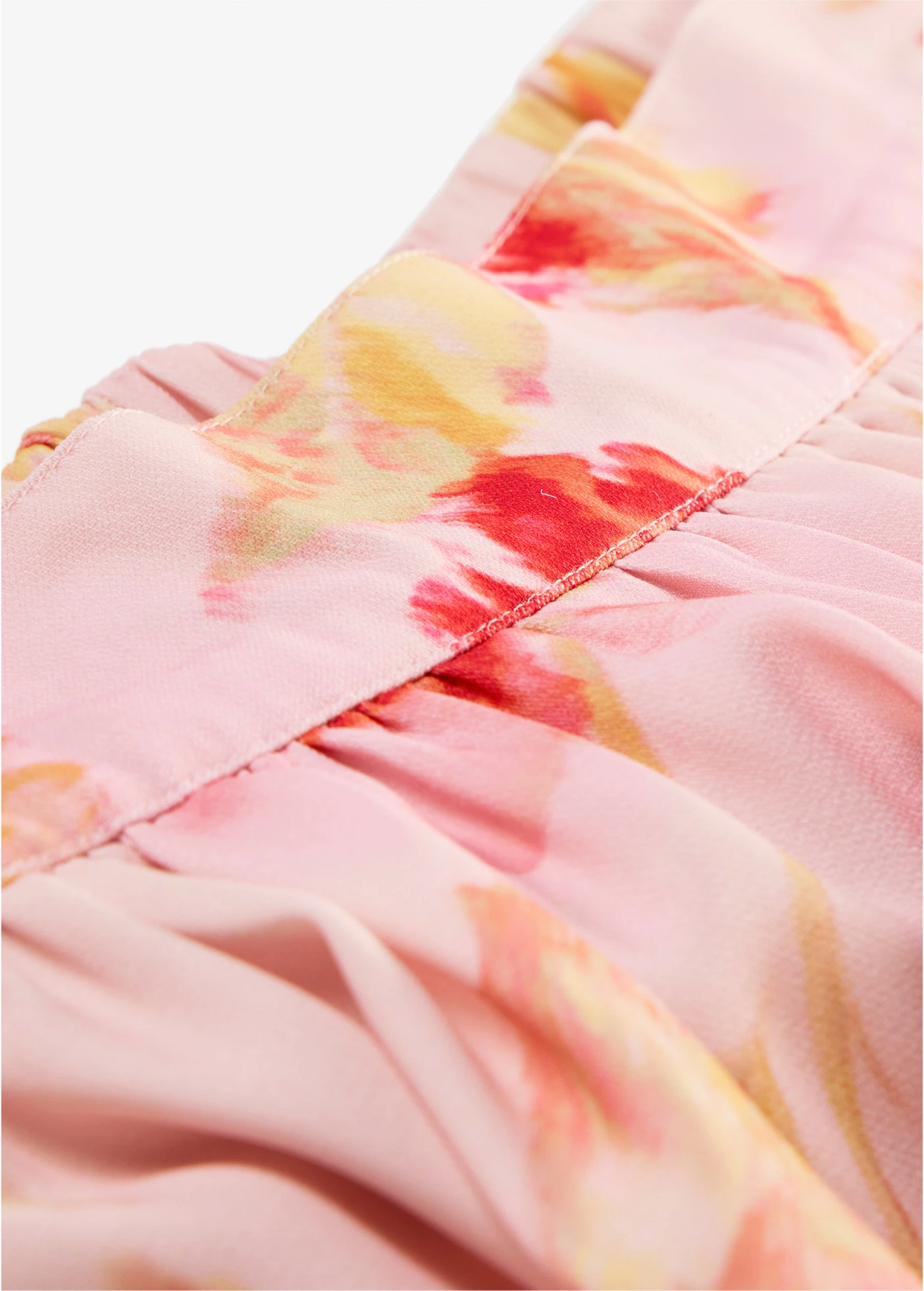 Maxi rok van luchtige crêpe • roze-pink gebloemd • bonprix online shop