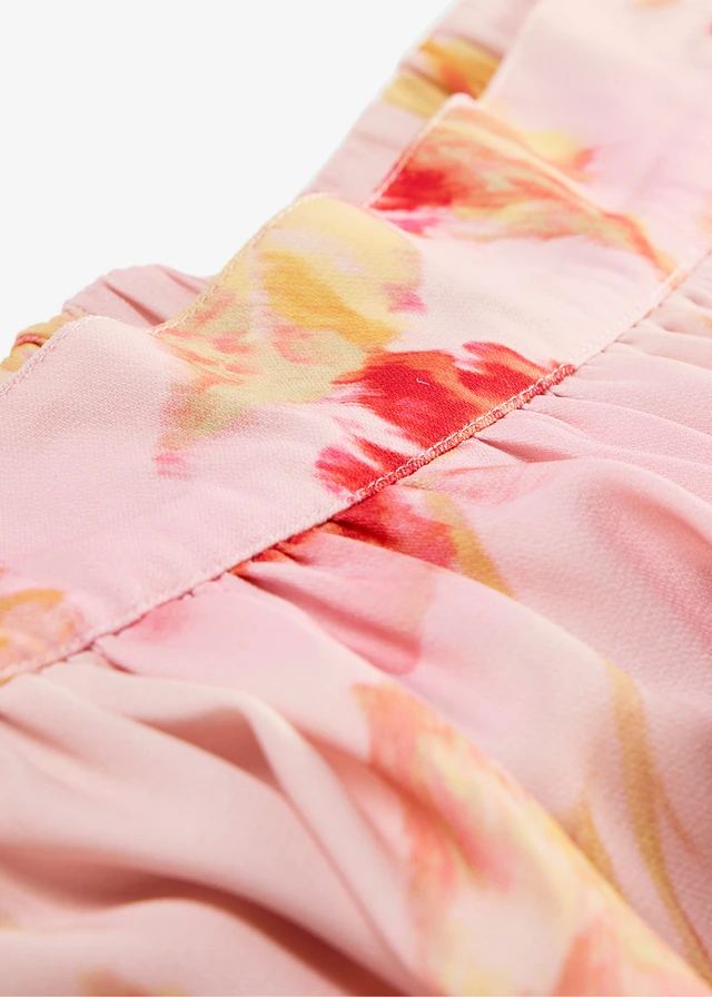 Jupe longue en crêpe léger • rose/fuchsia floral • product-page.page-title-suffix