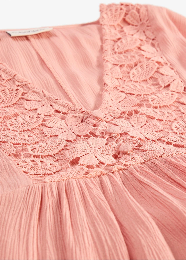 Tuniek van fijne viscose • poederbruin • product-page.page-title-suffix