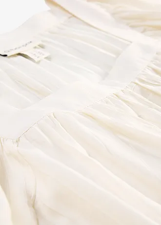 Blouse van gestructureerde crinkle • wolwit • bonprix online shop