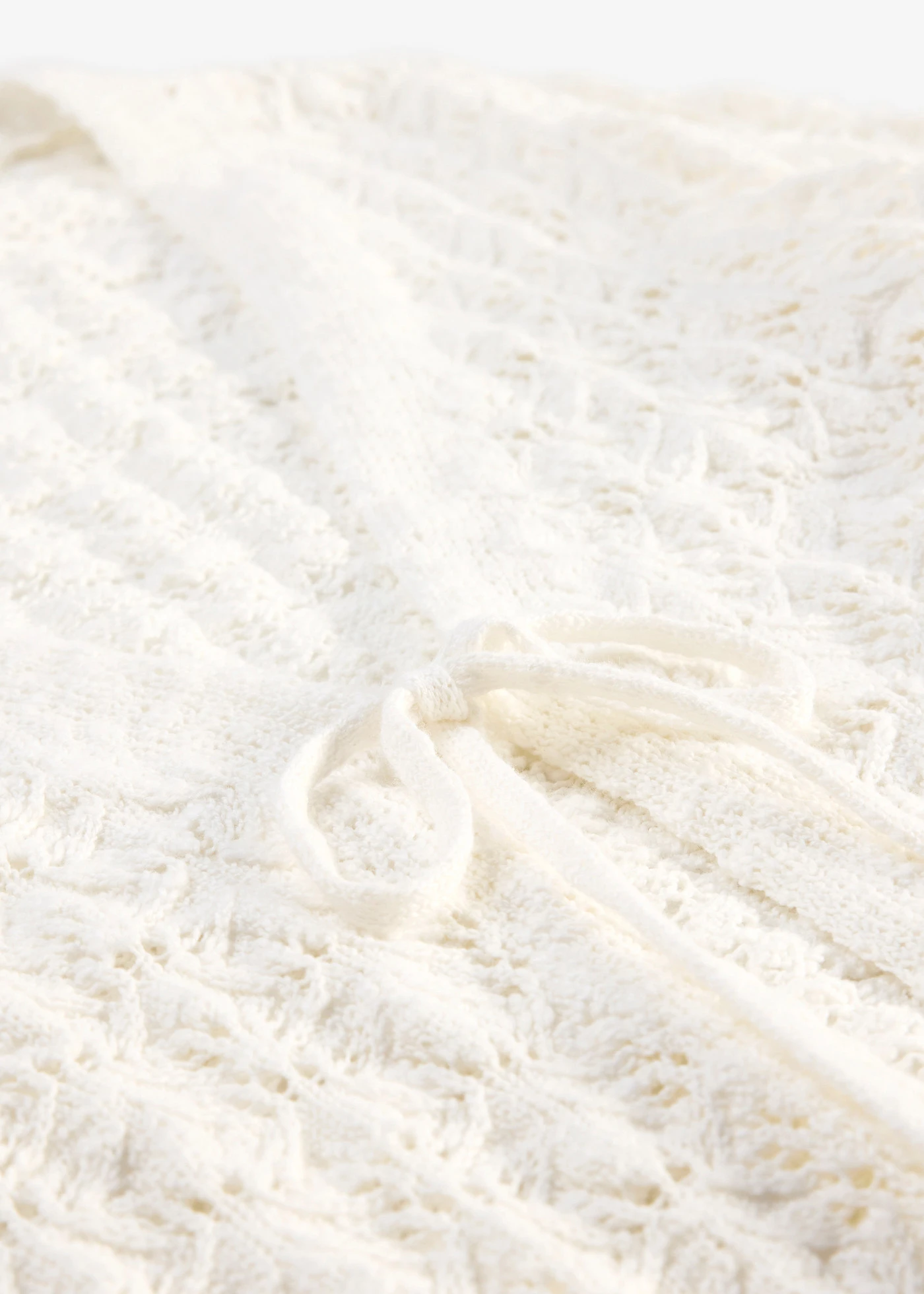 Ajour vest van puur katoen • wolwit • bonprix online shop