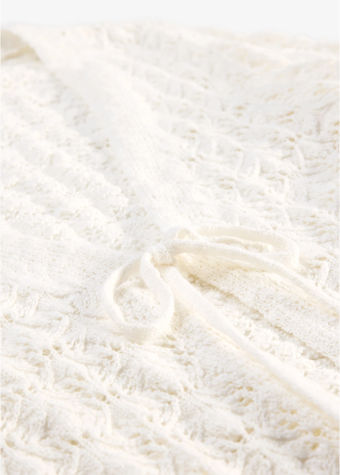 Gilet en maille ajourée 100% coton • écru • Boutique bonprix