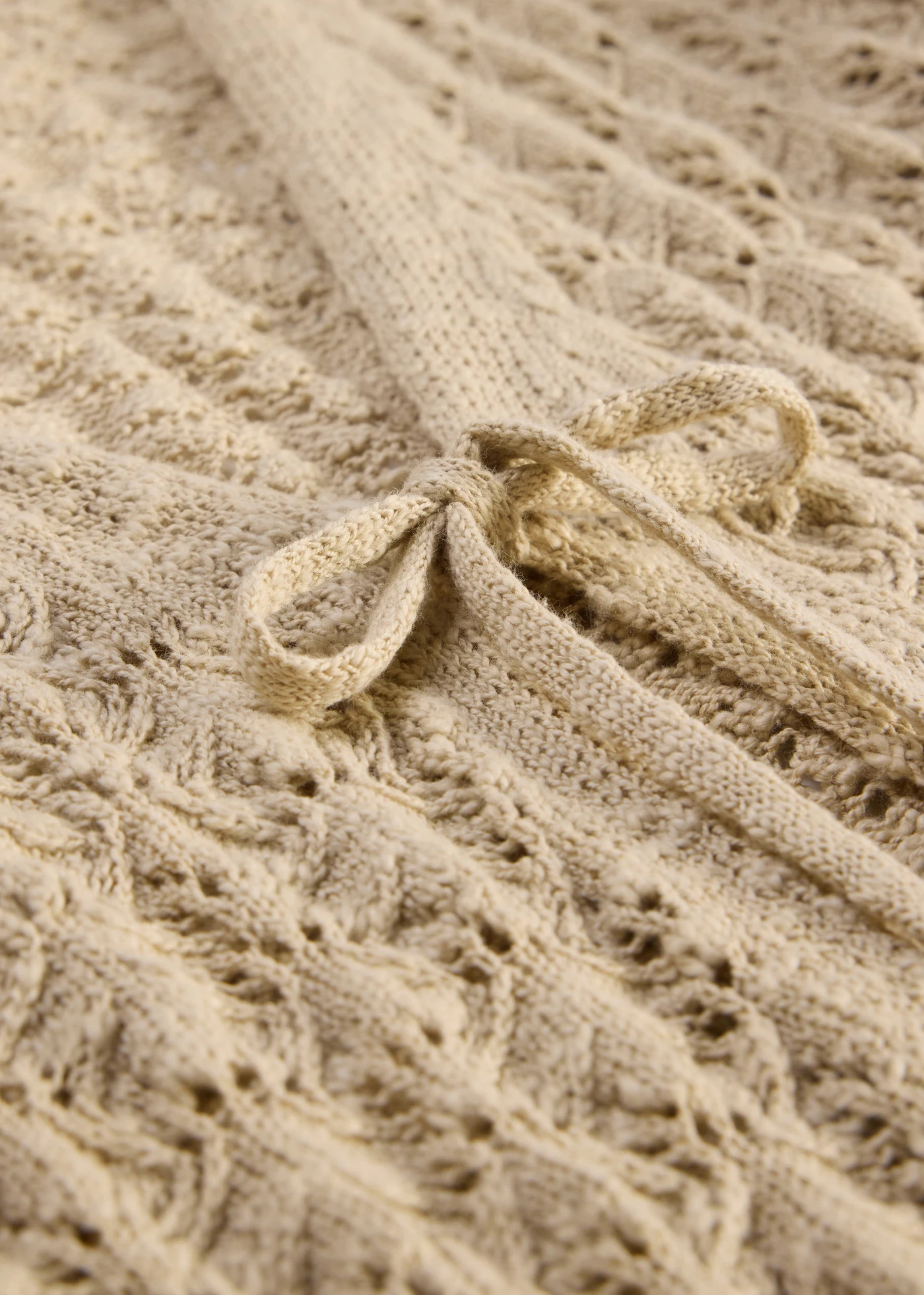 Ajour vest van puur katoen • lichtsand • bonprix online shop