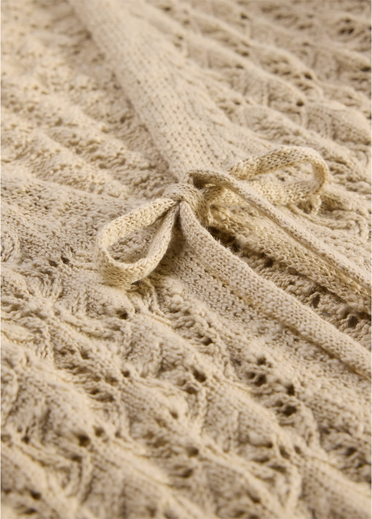 Gilet en maille ajourée 100% coton • sable clair • Boutique bonprix