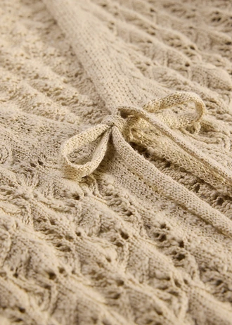 Ajour vest van puur katoen • lichtsand • bonprix online shop