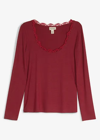 Longsleeve van een zachte viscose-mix