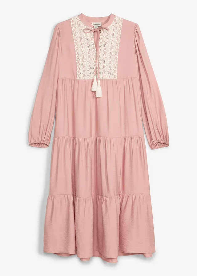 Rochie midi din amestec moale cu viscoză