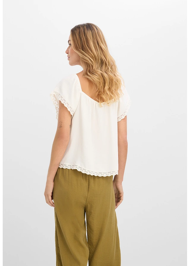 Top blouse en crêpe légère • écru • product-page.page-title-suffix