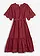 Robe midi 100% coton, Couleur: rouge rubis