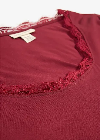 T-shirt manches longues doux • rouge rubis • Boutique bonprix
