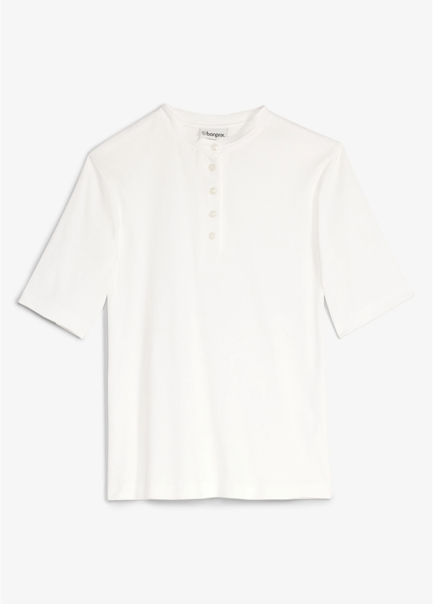 Geribd shirt van biologisch katoen • wolwit • bonprix online shop