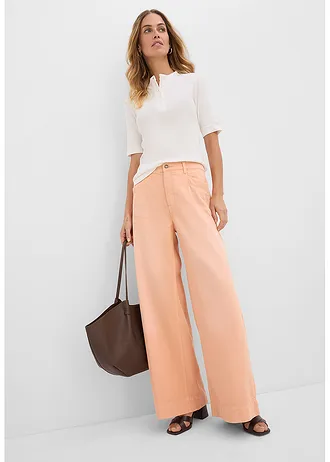 Geribd shirt van biologisch katoen • wolwit • bonprix online shop