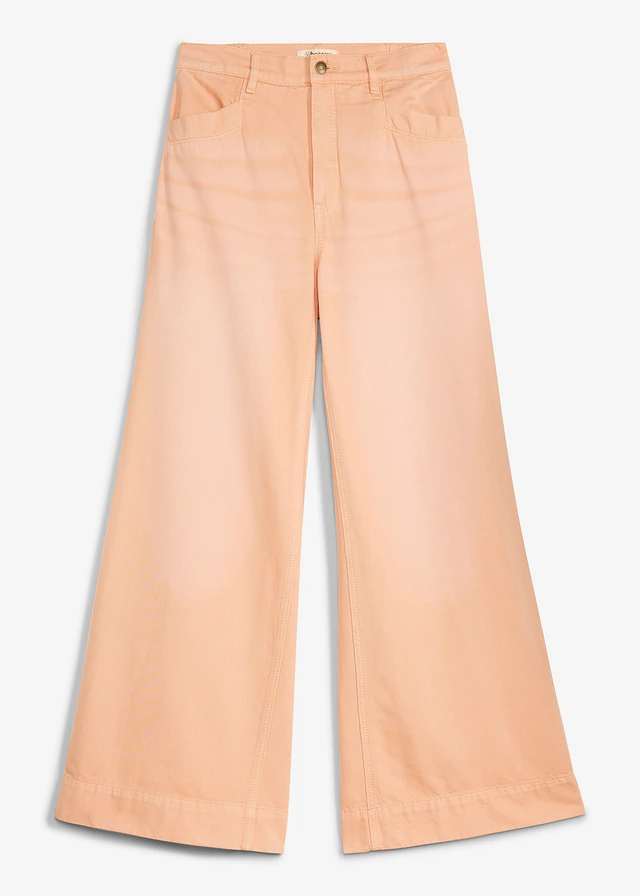 Jean large taille haute, Couleur: papaye used