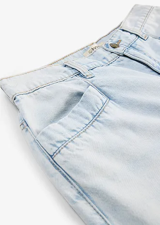 Blugi wide leg cu talie înaltă • bleu prespălat uzat • magazin bonprix