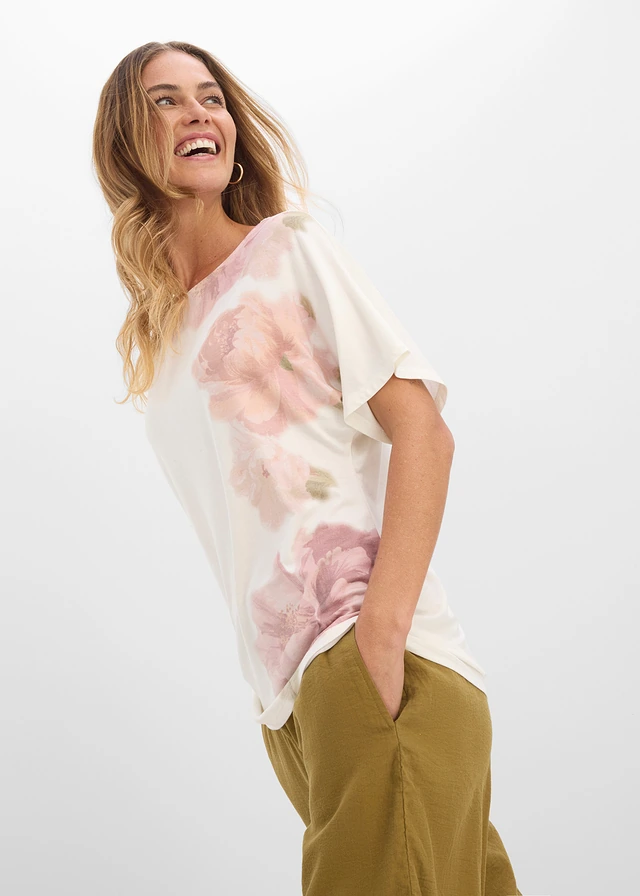 Shirt van een zachte viscosemix • wolwit-roze gebloemd • product-page.page-title-suffix