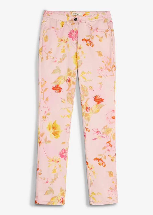 Pantalon extensible à imprimé floral • rose floral • Boutique bonprix