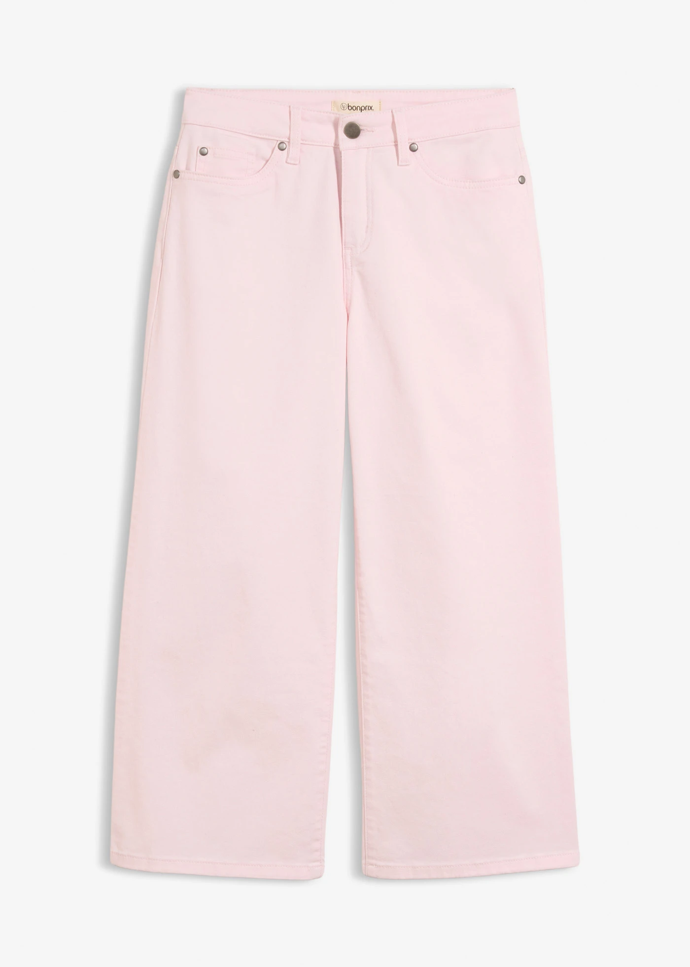 Kalhoty Culotte z elastické bavlněné směsi • světle růžová • bonprix obchod