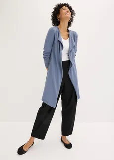 Lang vest met katoen, Kleur: rookblauw