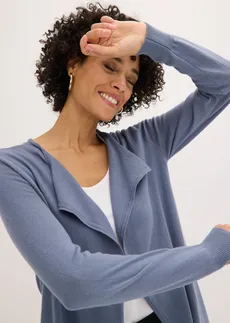 Lang vest met katoen • rookblauw • bonprix online shop