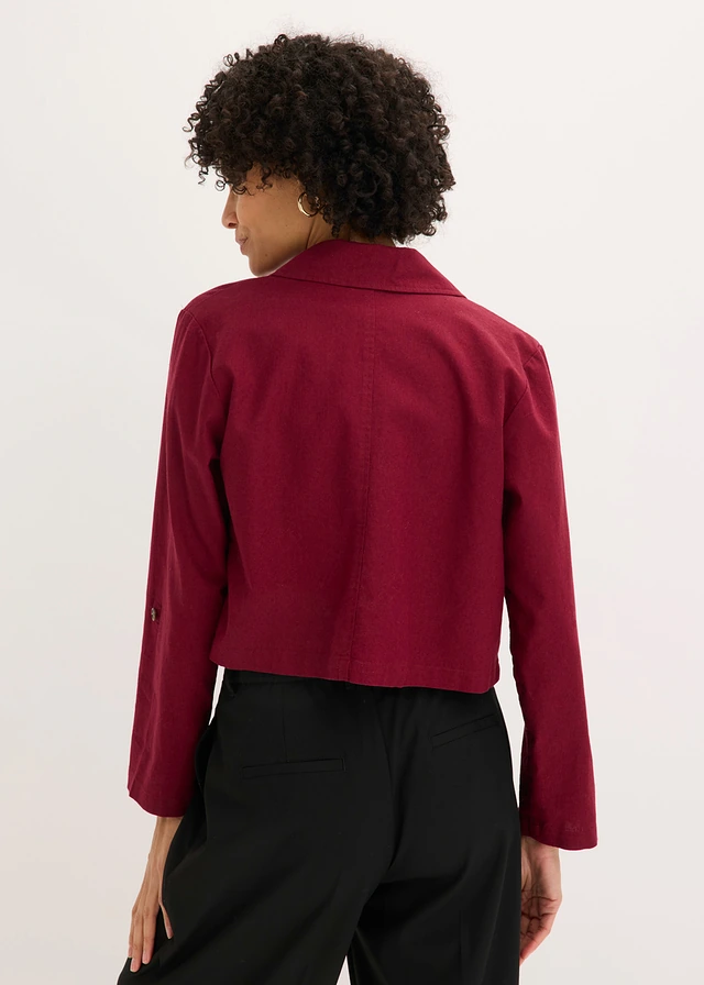 Veste en lin et coton • rouge érable • product-page.page-title-suffix