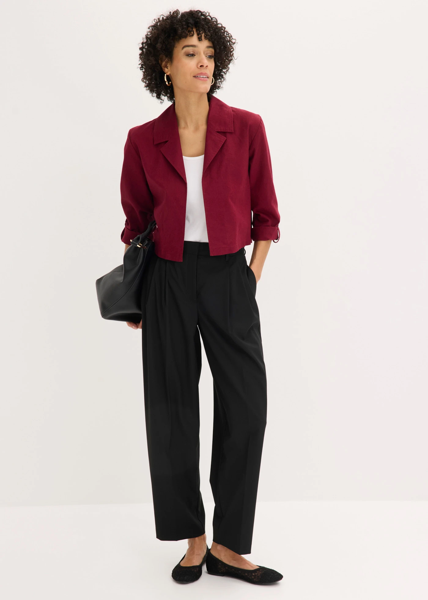 Veste en lin et coton • rouge érable • Boutique bonprix